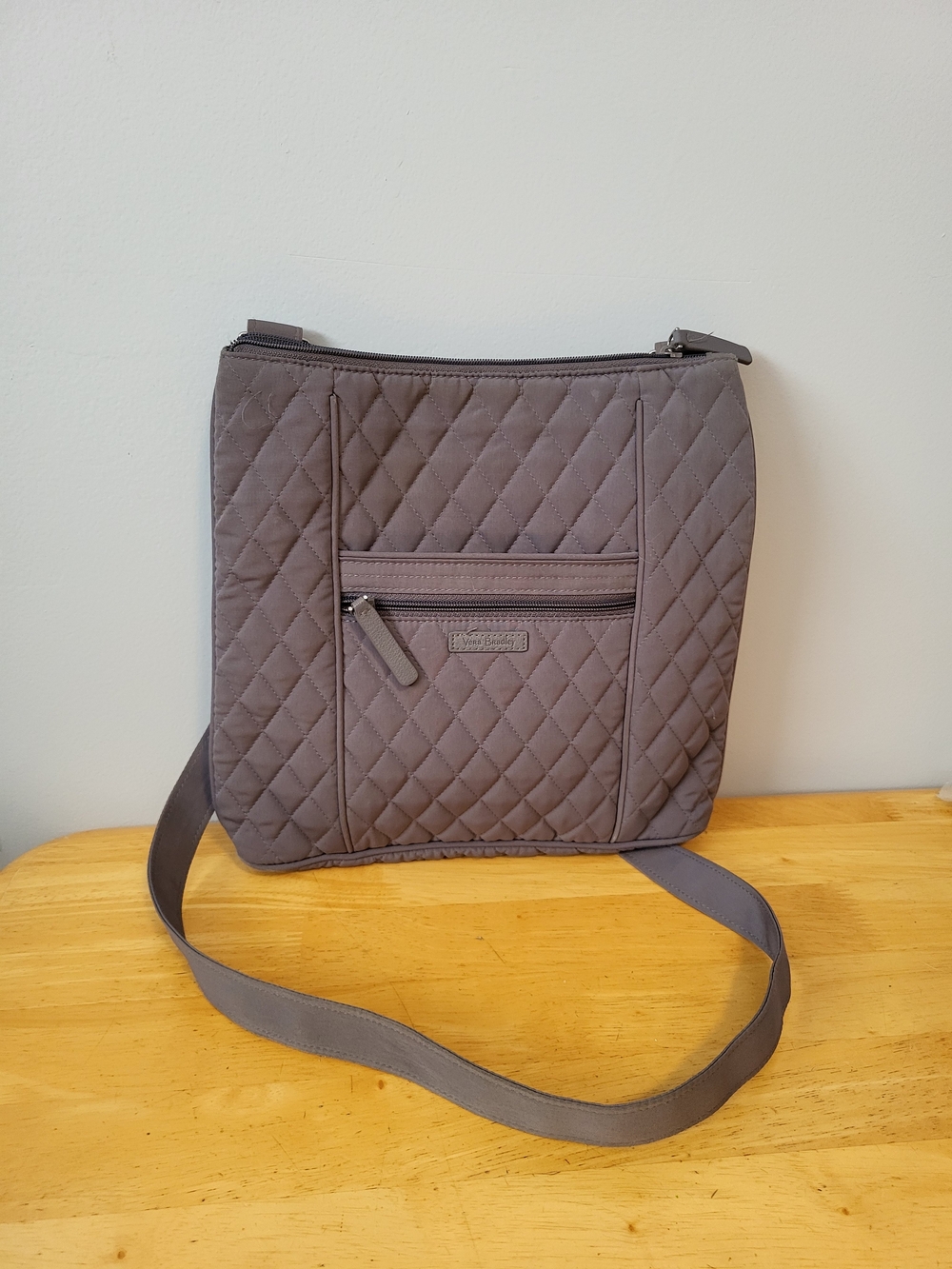 Vera Bradley Quilted Crossbody Bag in Gray